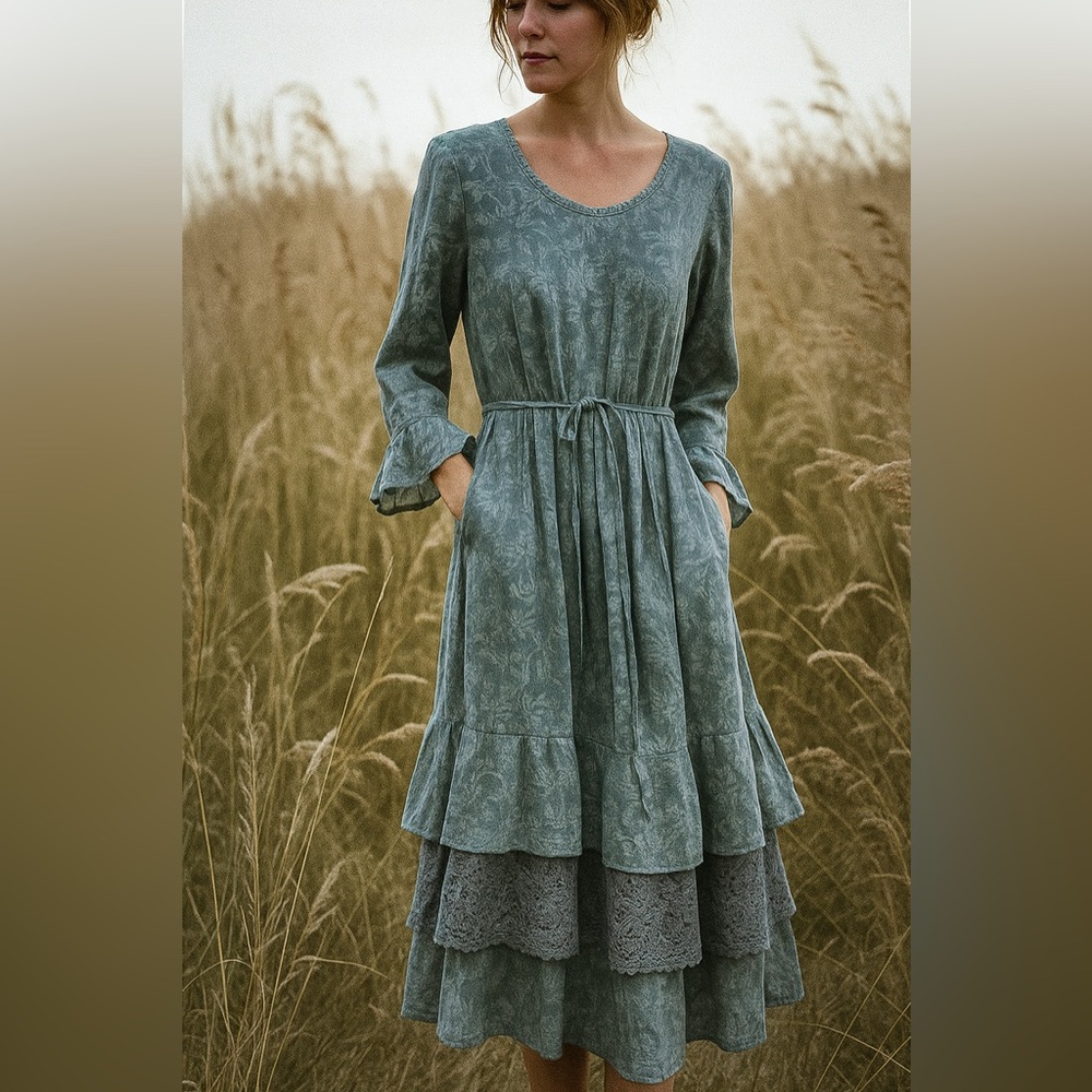 April Cornell Blue Midi Dress